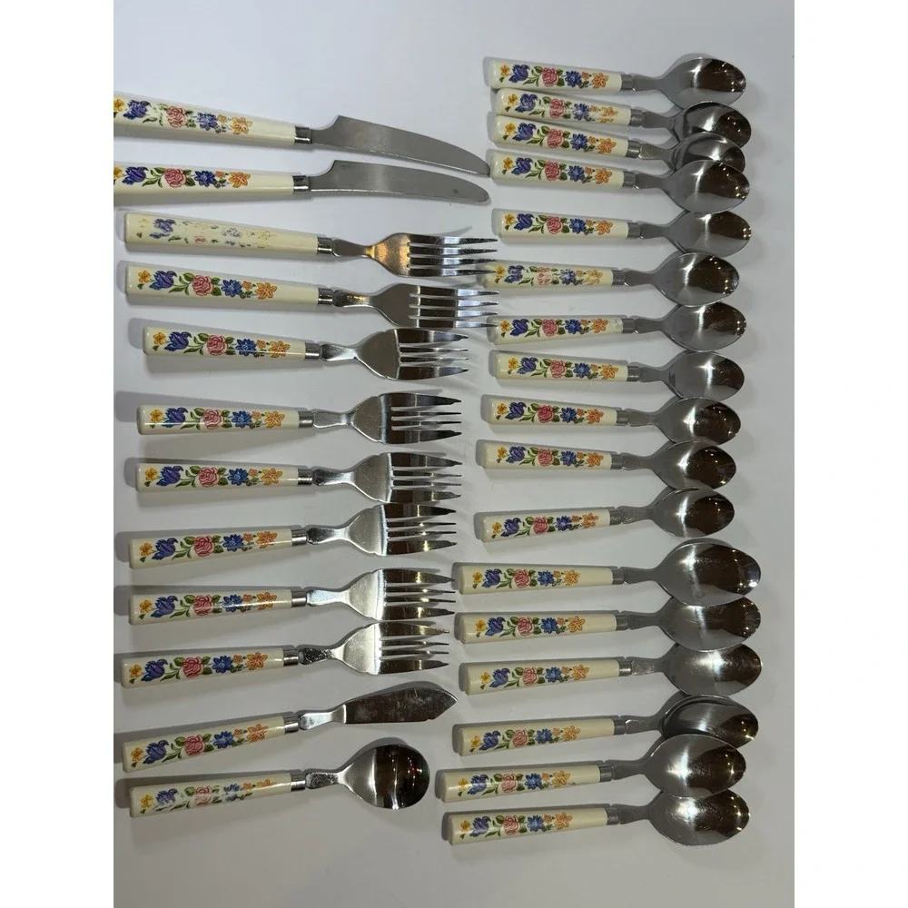 1970's Floral Flatware